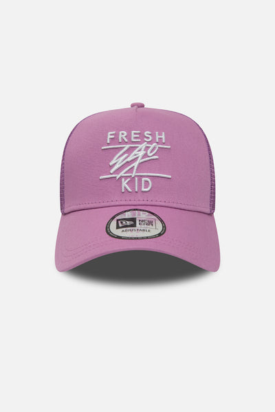 New Era mesh trucker purple