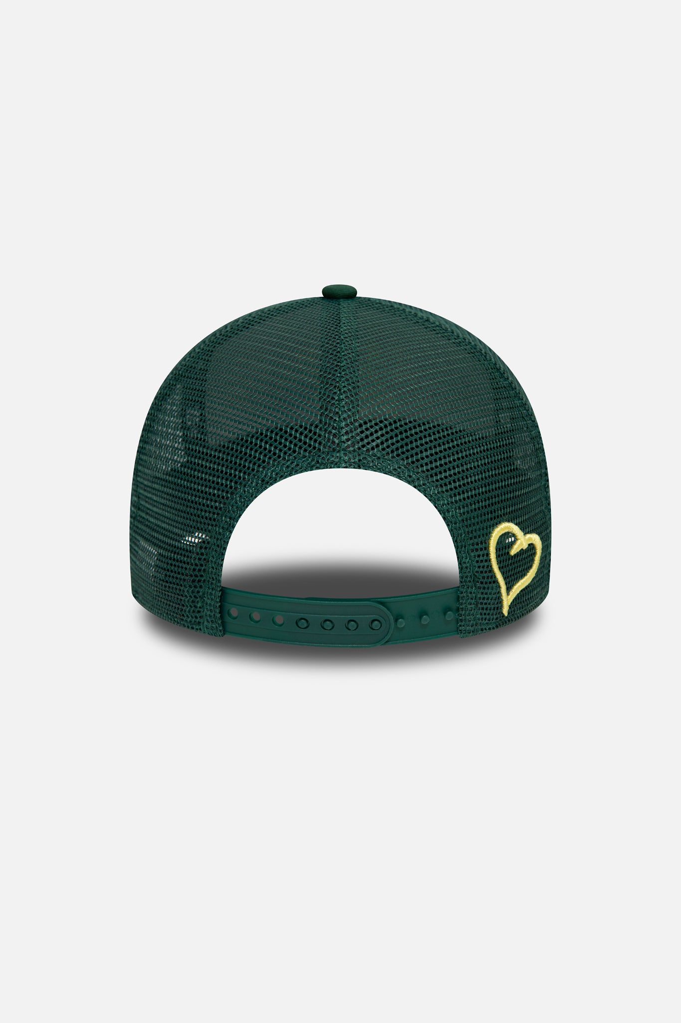 New Era mesh trucker green and yellow