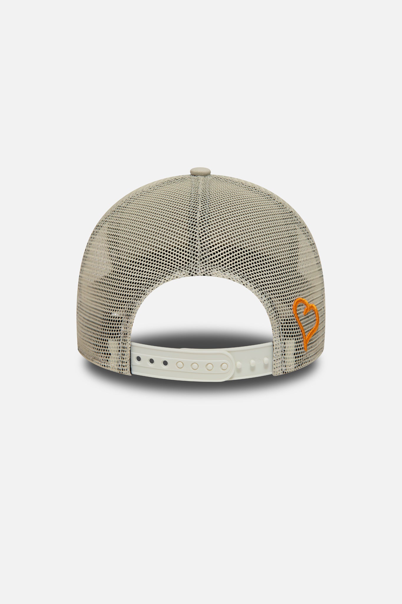 New Era mesh trucker cream and orange