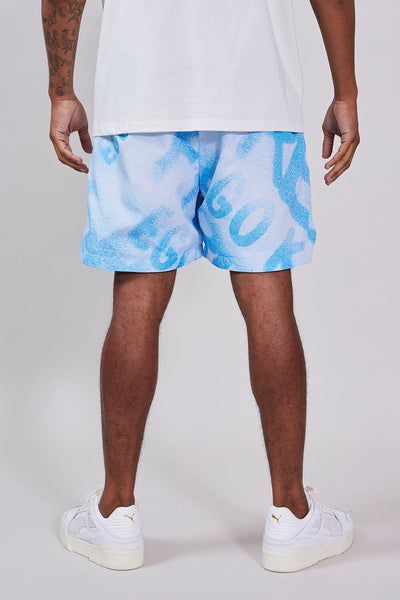 fresh ego kid bel-air spray paint swim-shorts 