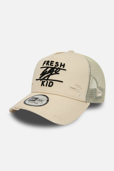 Fresh Ego Kid New Era distressed mesh trucker 