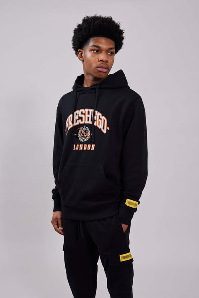 fresh ego kid GLOBAL VARSITY PRINT HOODIE