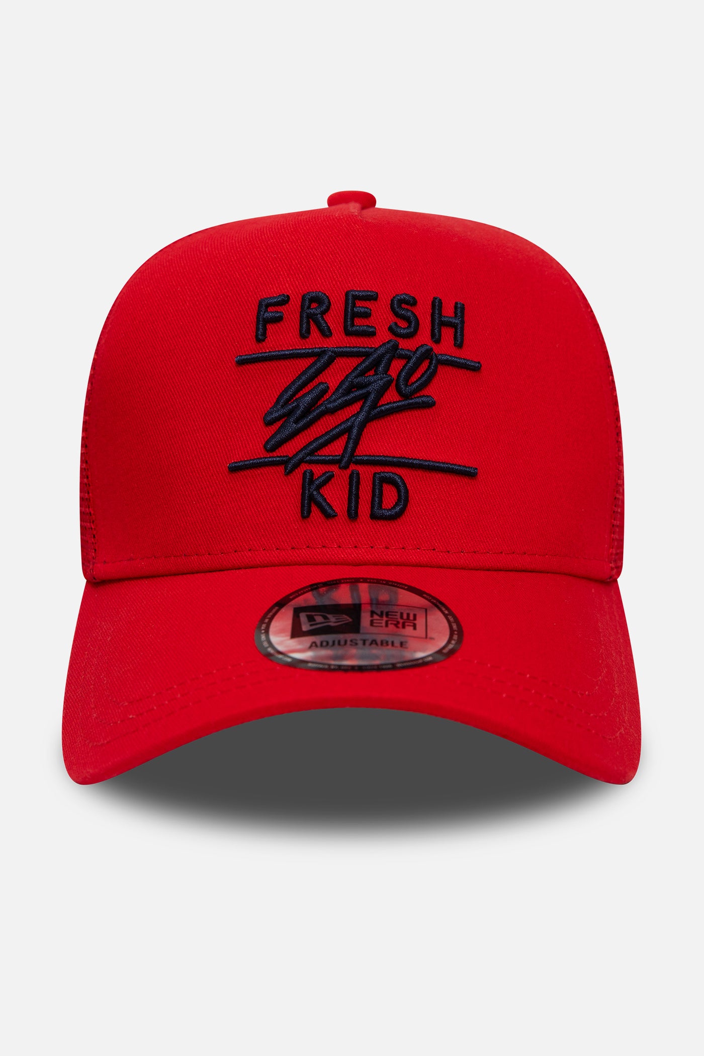 fresh ego kid new era New Era mesh trucker in red 