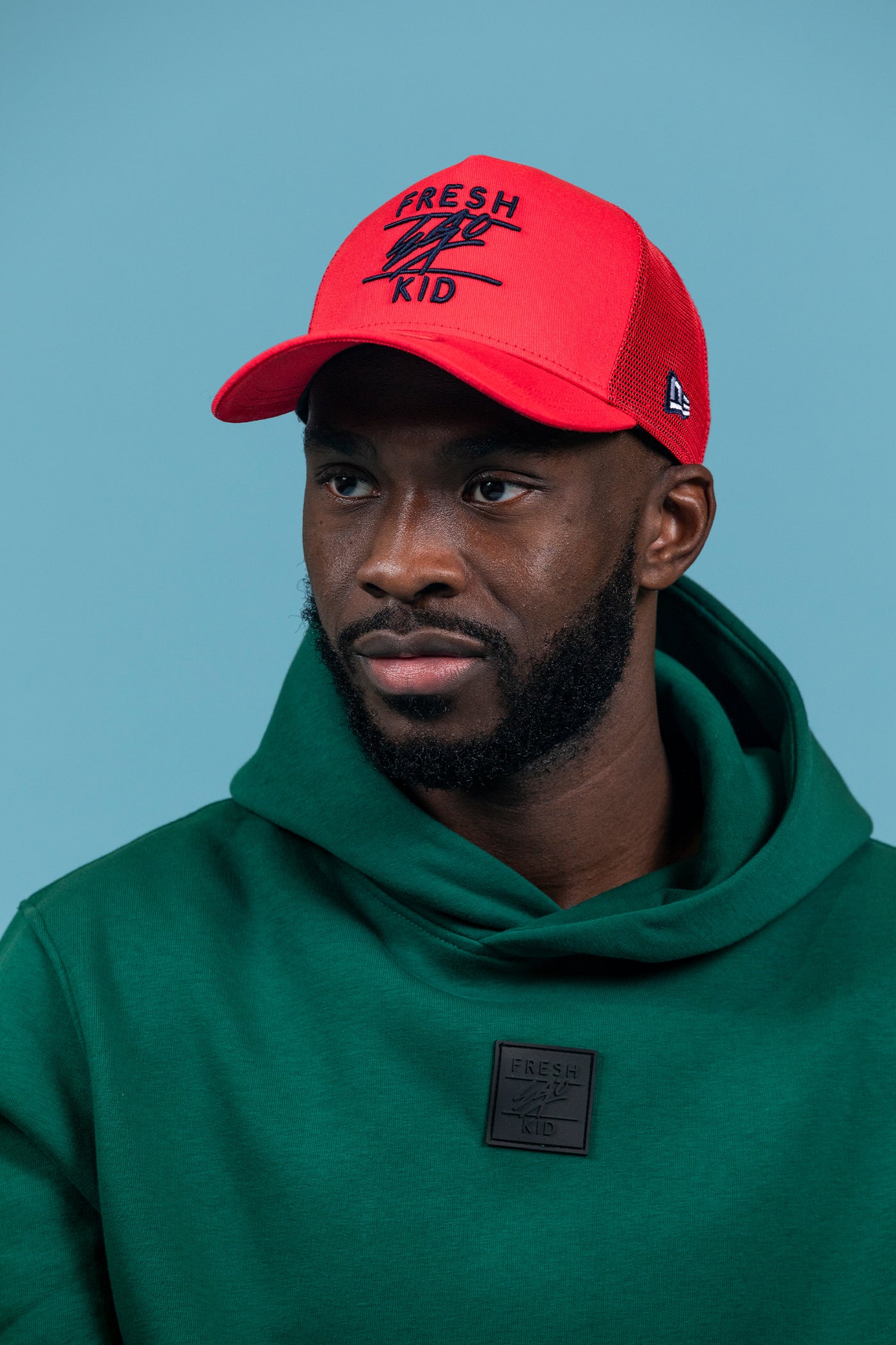 fresh ego kid new era New Era mesh trucker in red 
